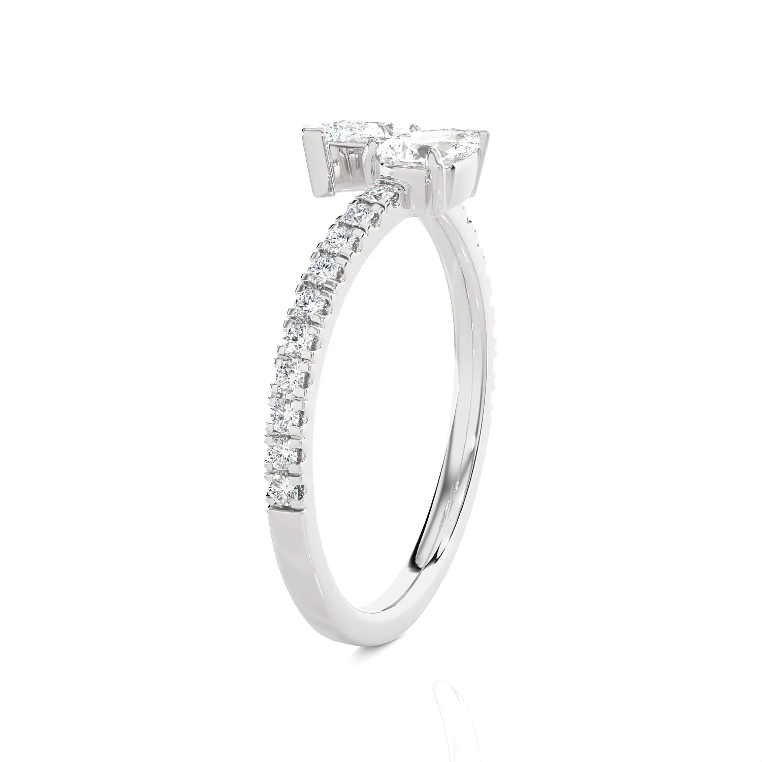 1 1/5 ctw Pear-Shaped Lab Grown Diamond Ring