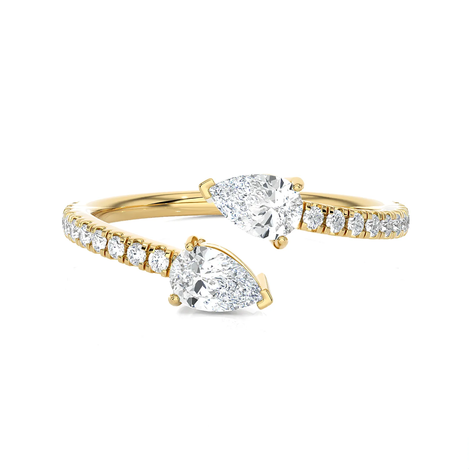 1 1/5 ctw Pear-Shaped Lab Grown Diamond Ring