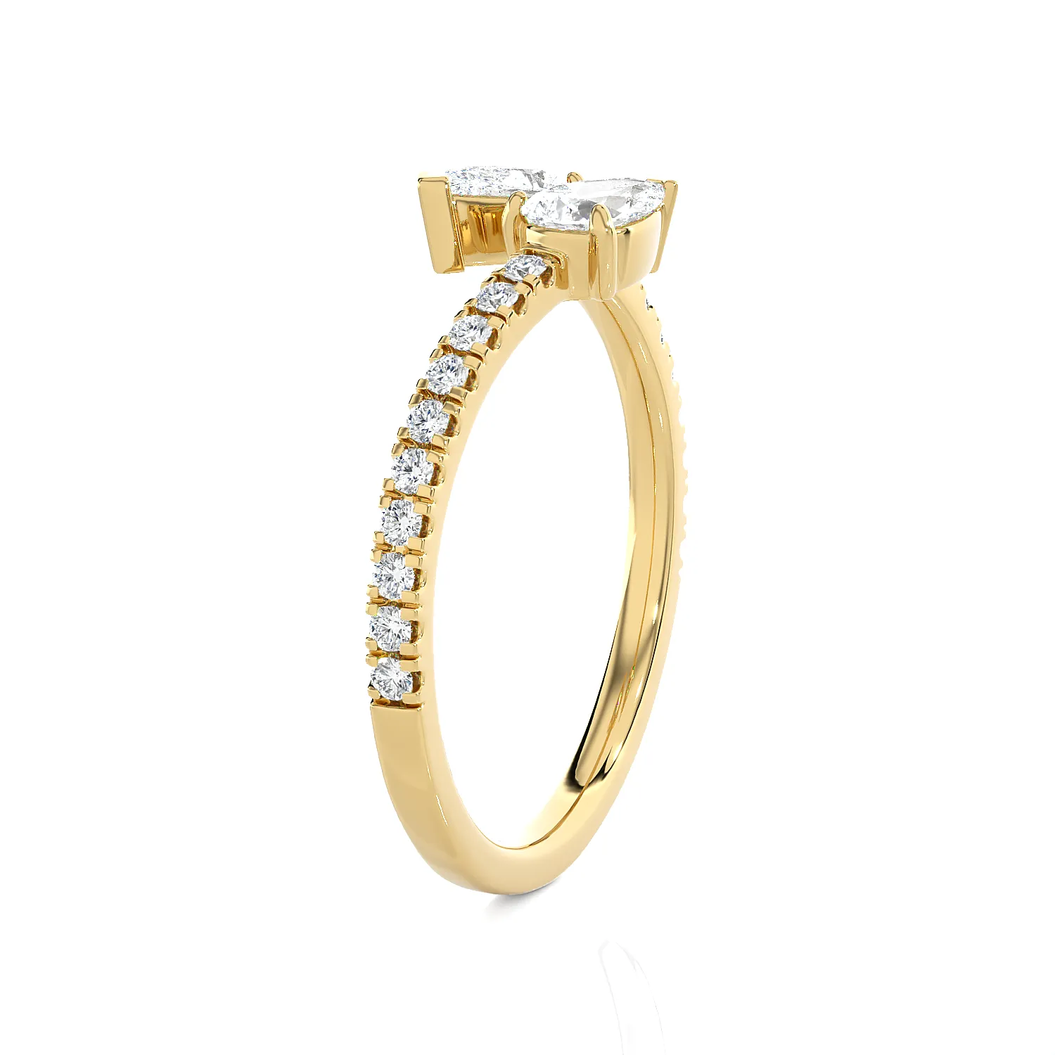 1 1/5 ctw Pear-Shaped Lab Grown Diamond Ring