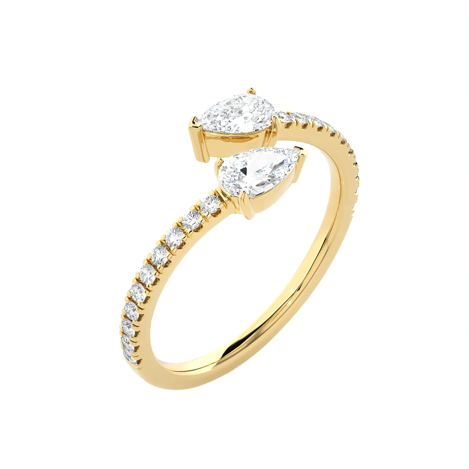 1 1/5 ctw Pear-Shaped Lab Grown Diamond Ring