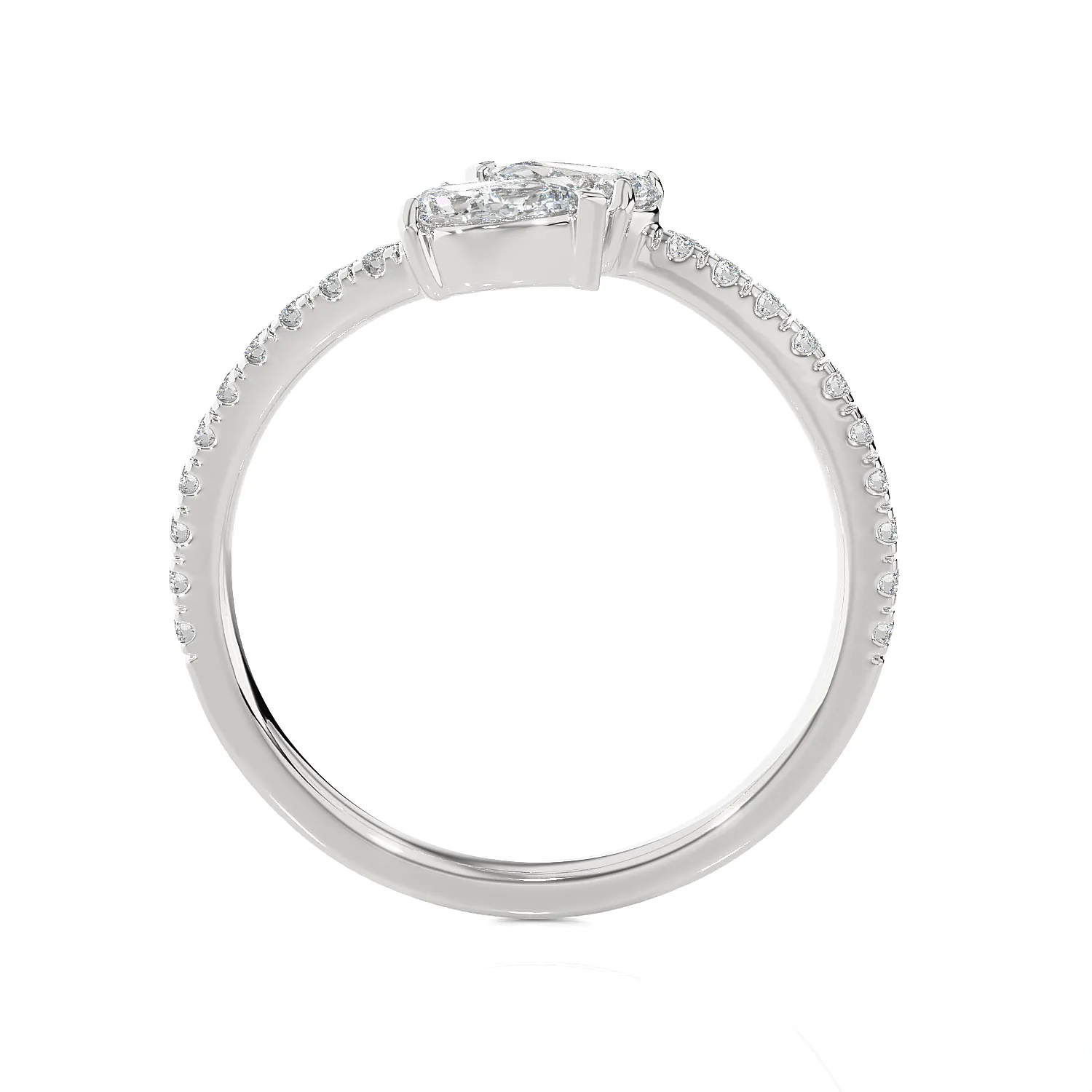 1 1/5 ctw Pear-Shaped Lab Grown Diamond Ring