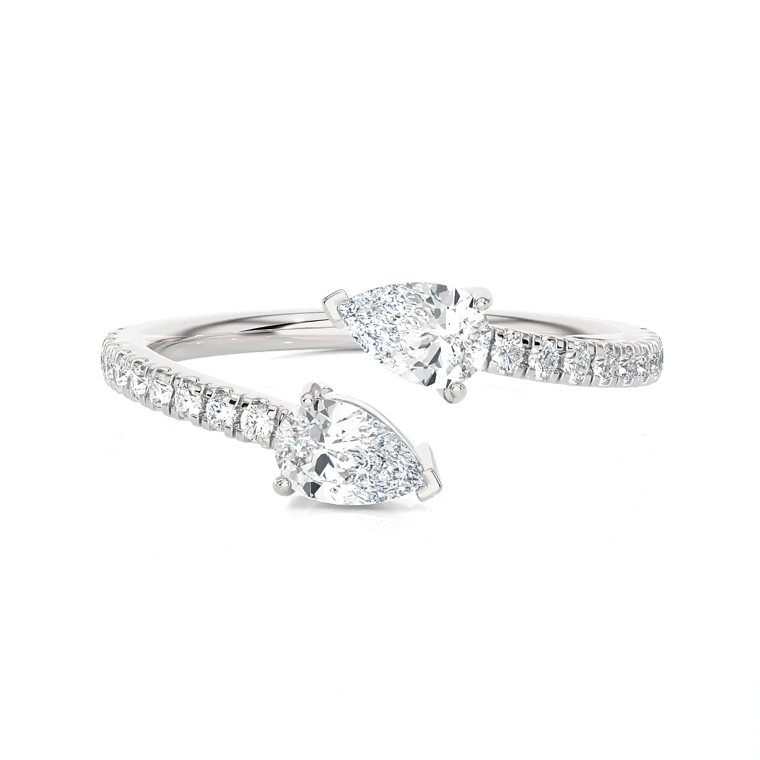 1 1/5 ctw Pear-Shaped Lab Grown Diamond Ring