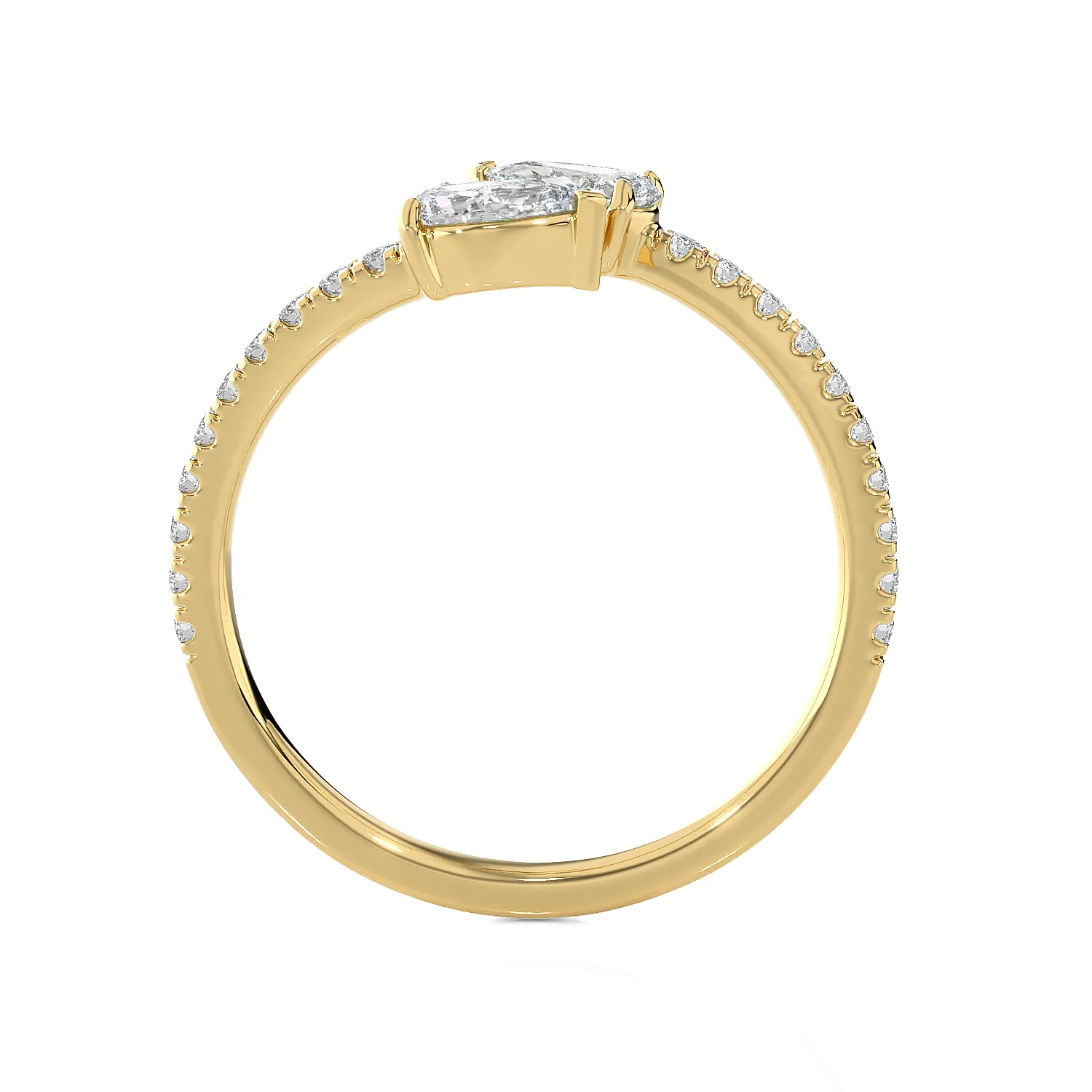 1 1/5 ctw Pear-Shaped Lab Grown Diamond Ring