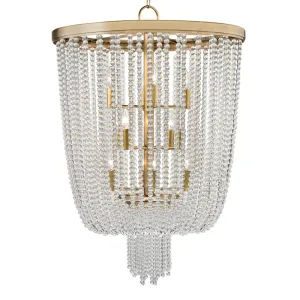 12 Light Pendant from the Royalton Collection in Aged Brass Finish by Hudson Valley