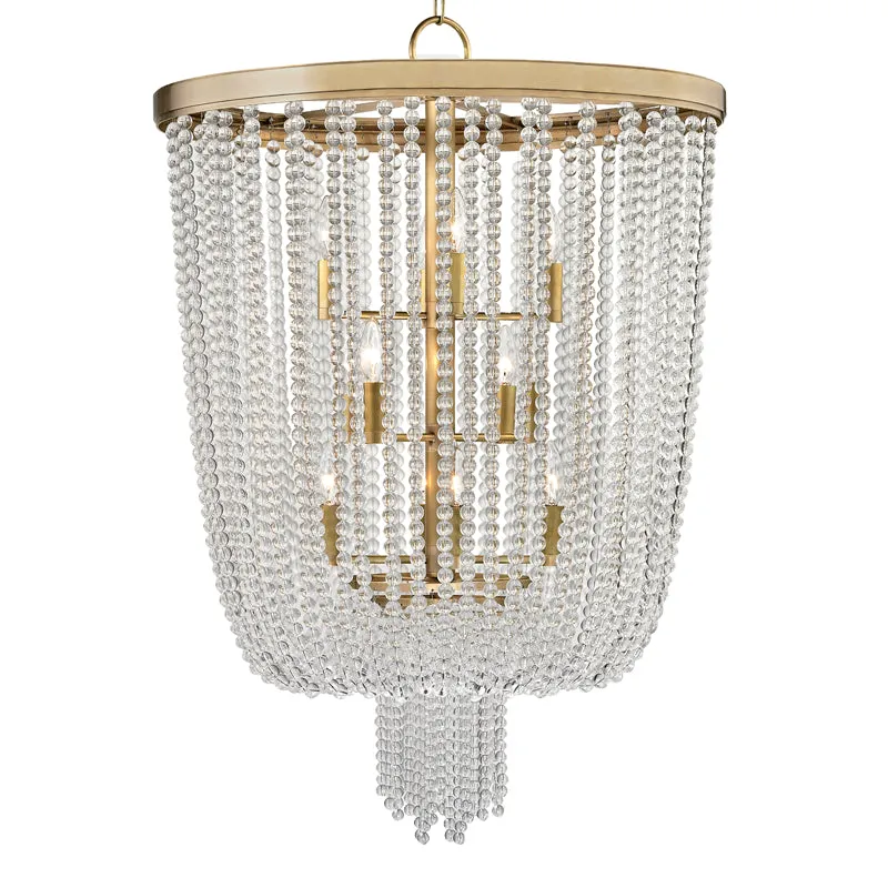 12 Light Pendant from the Royalton Collection in Aged Brass Finish by Hudson Valley