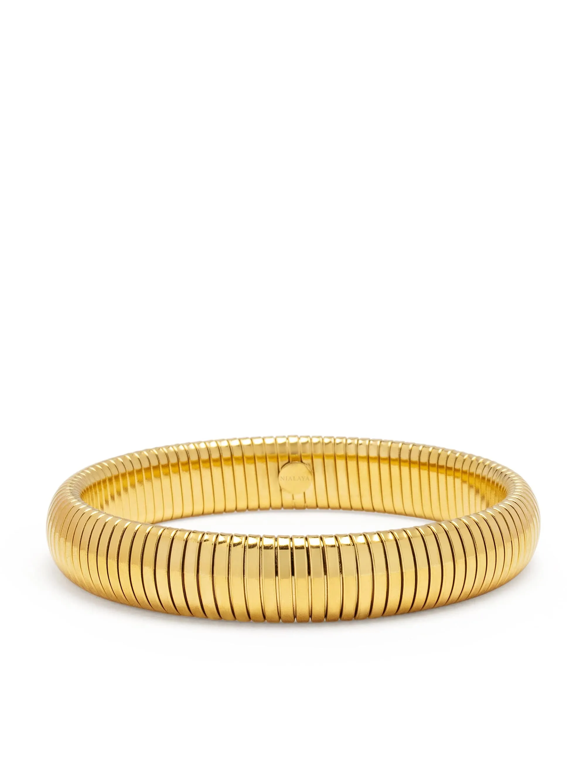 12mm Women's Gold Stretch Bangle