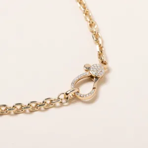 14k Gold Necklace w/diamond clasp 18