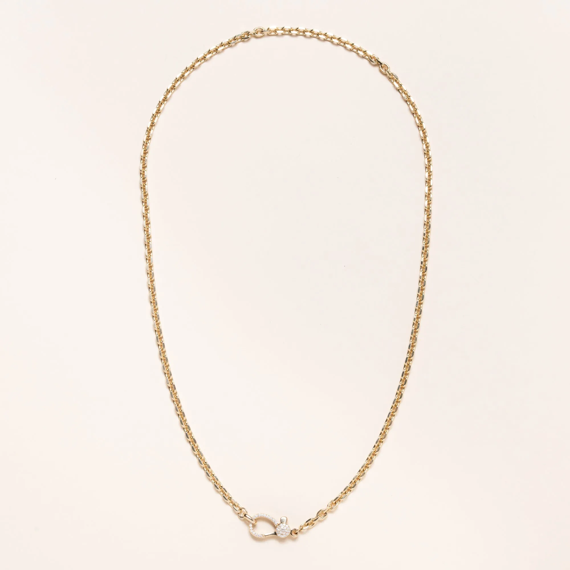14k Gold Necklace w/diamond clasp 18