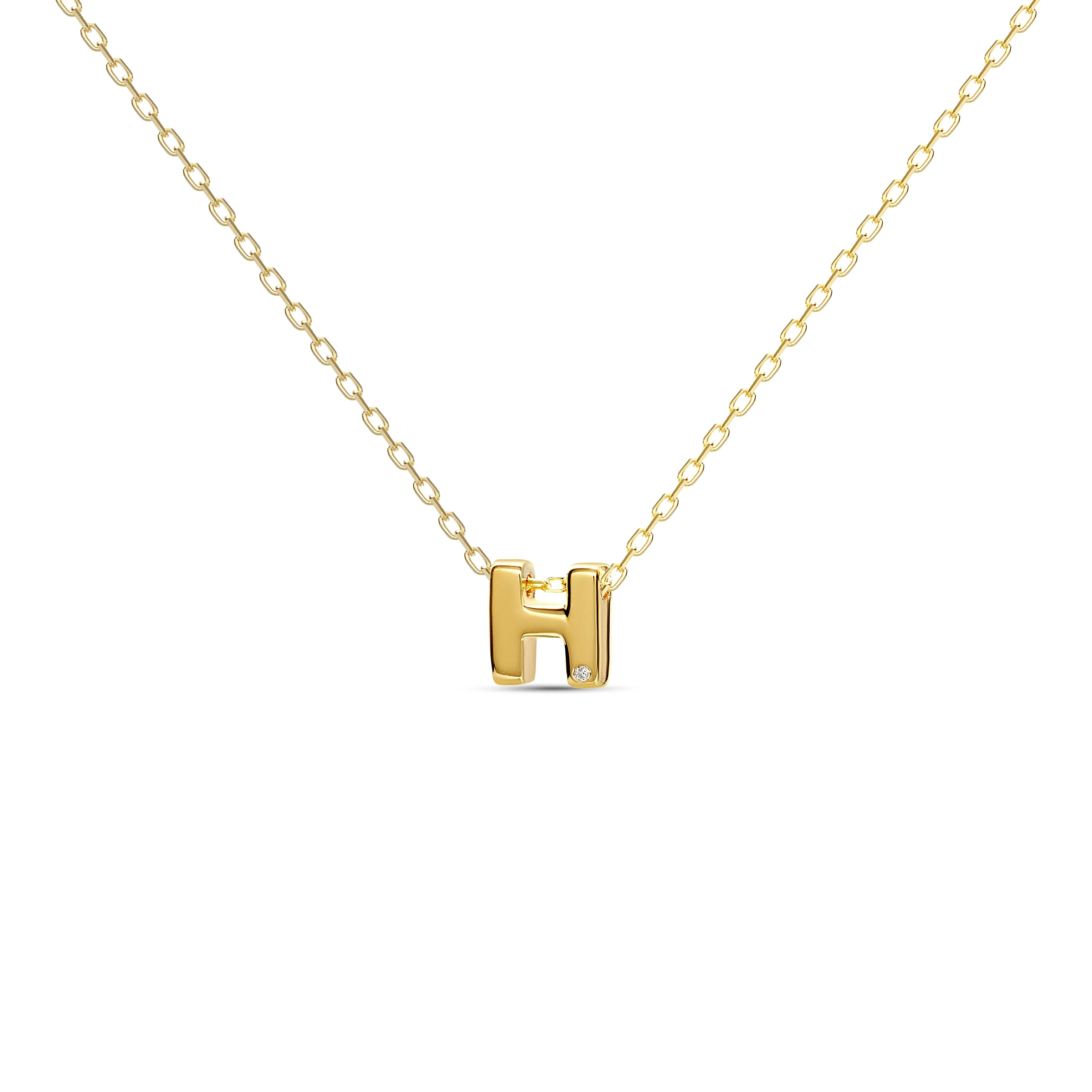 18ct Gold Diamond Fine Letter Necklace - Luxury Gift Box ⭐️⭐️⭐️⭐️⭐️
