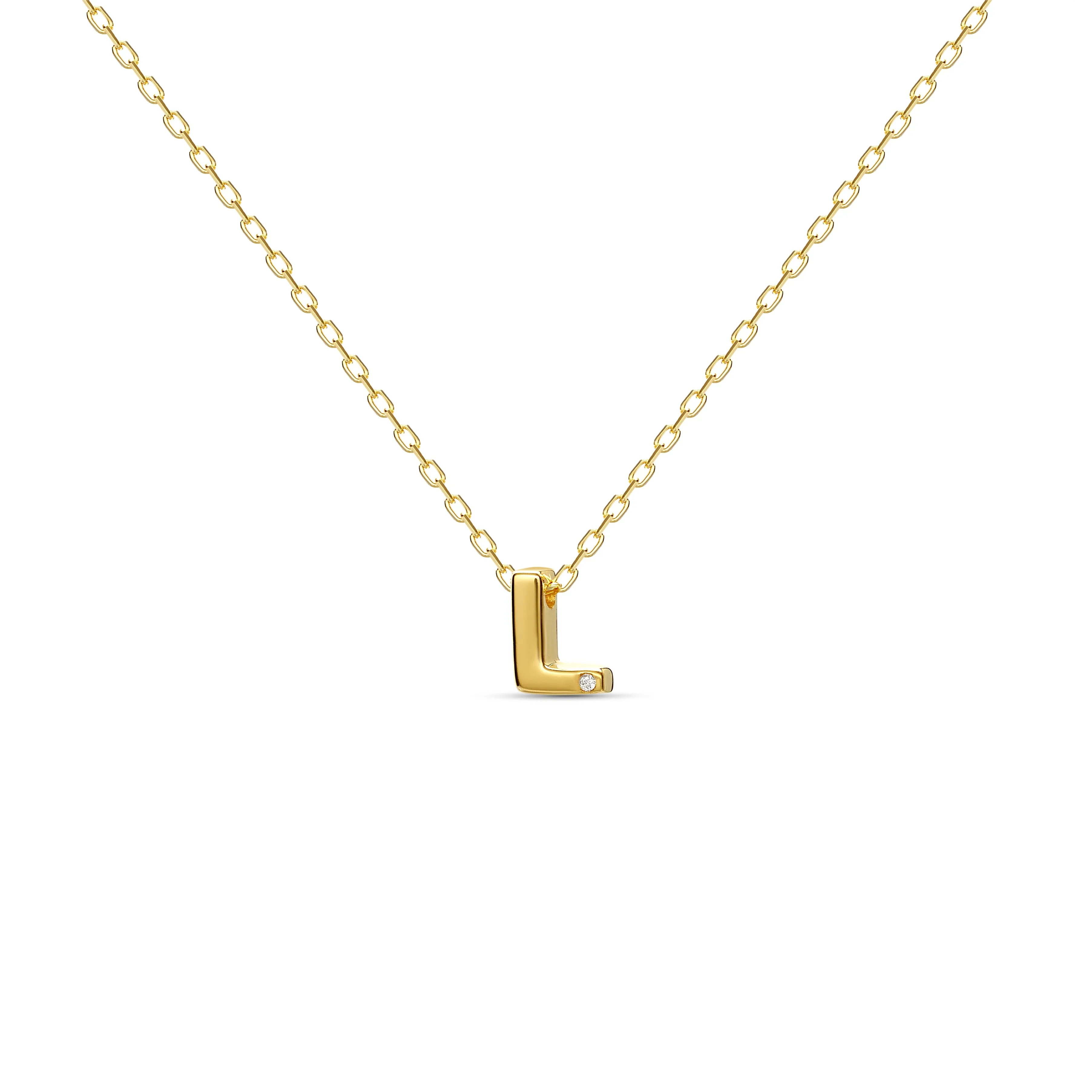 18ct Gold Diamond Fine Letter Necklace - Luxury Gift Box ⭐️⭐️⭐️⭐️⭐️