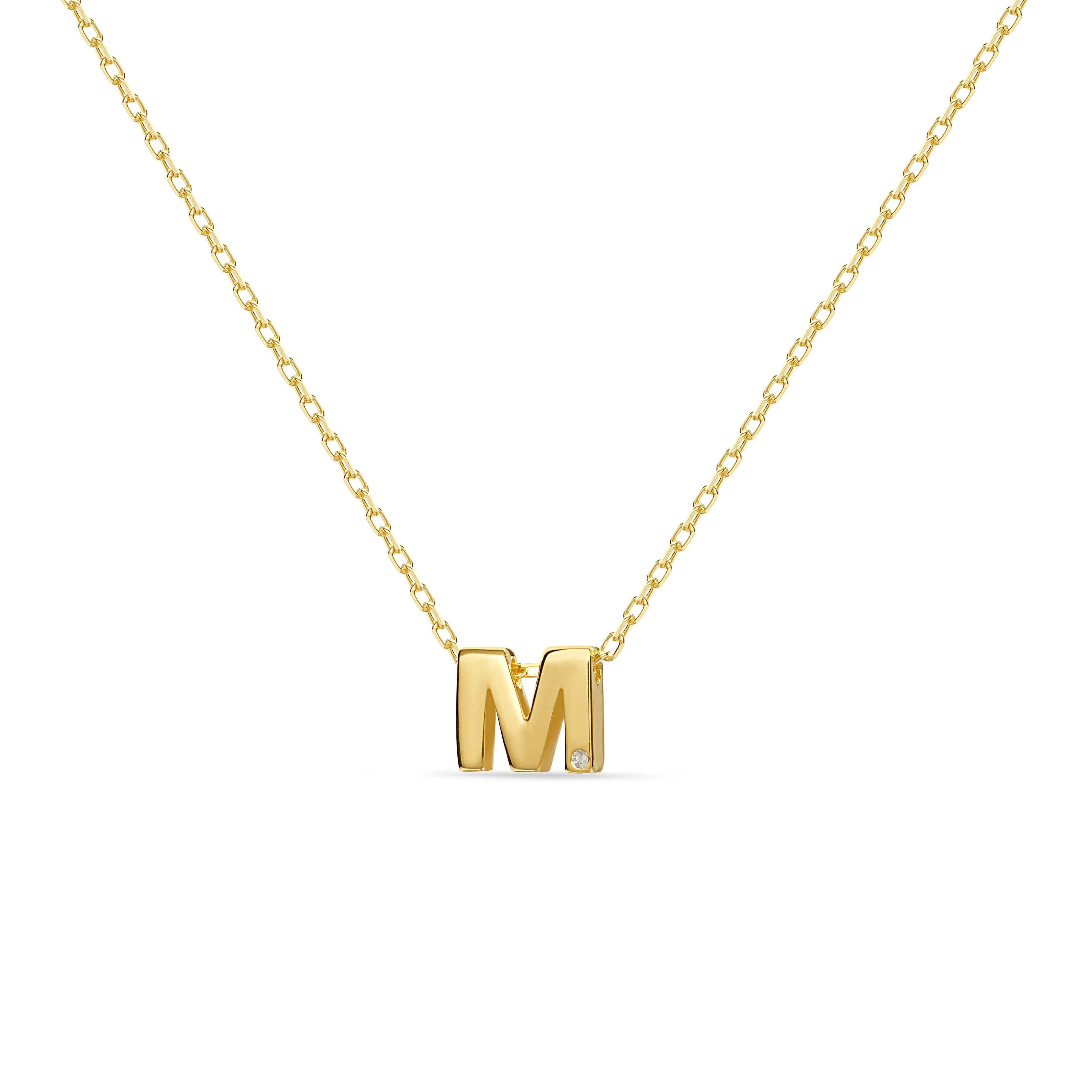 18ct Gold Diamond Fine Letter Necklace - Luxury Gift Box ⭐️⭐️⭐️⭐️⭐️