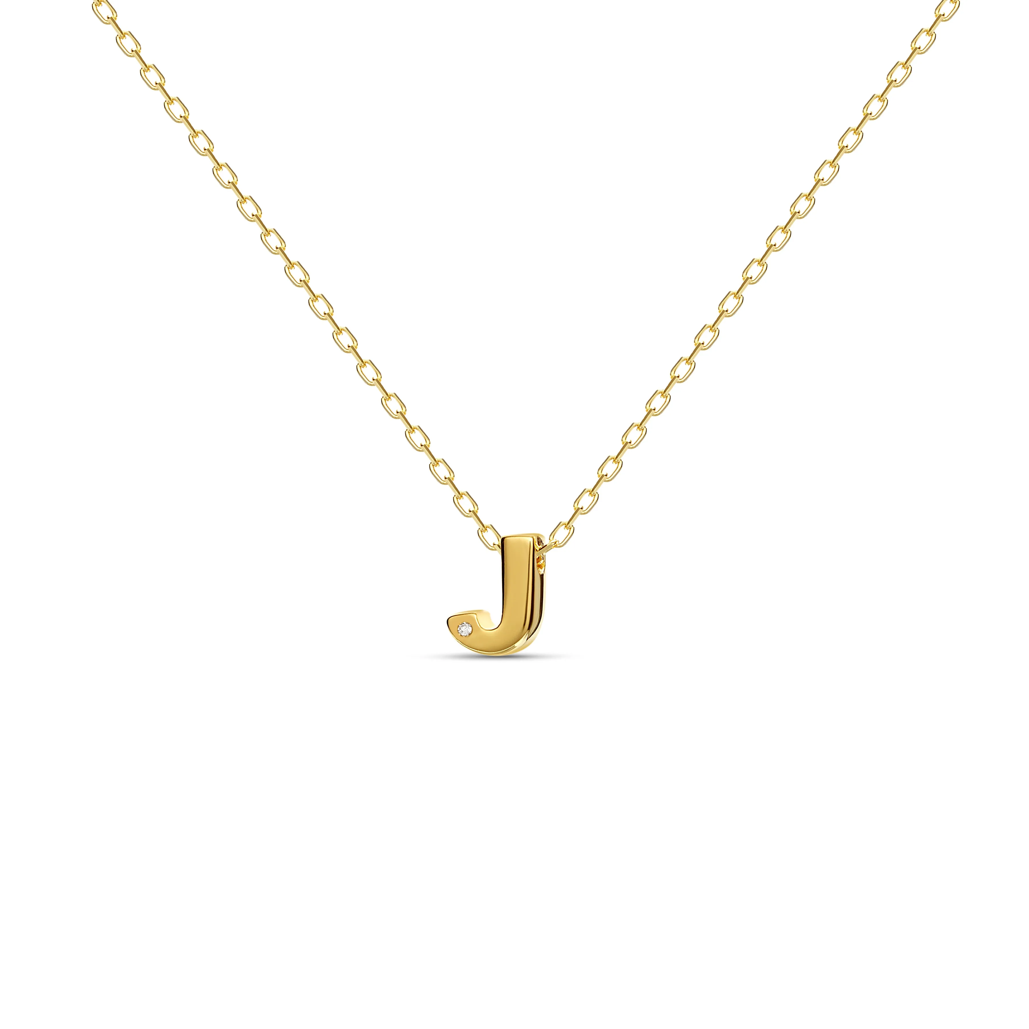 18ct Gold Diamond Fine Letter Necklace - Luxury Gift Box ⭐️⭐️⭐️⭐️⭐️