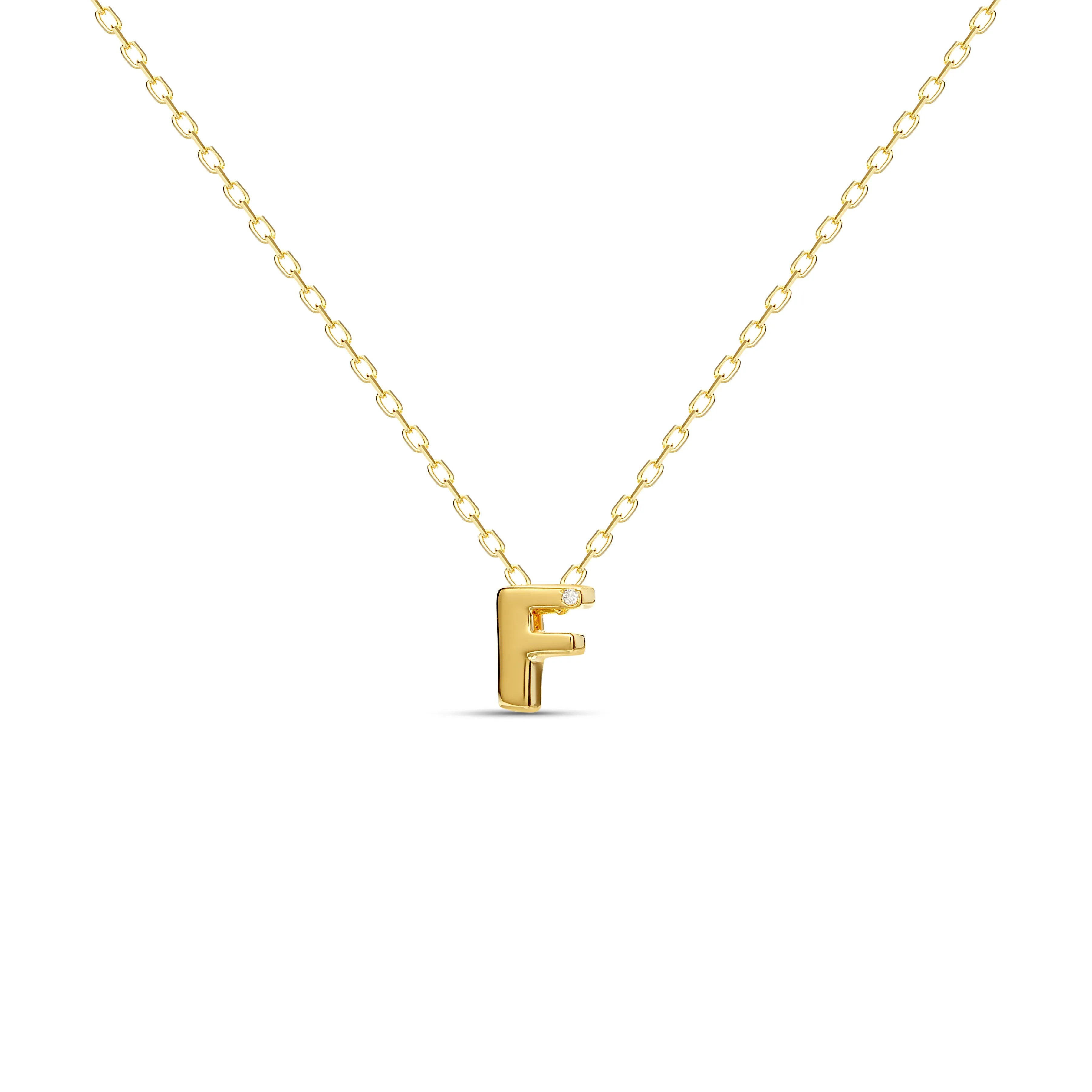 18ct Gold Diamond Fine Letter Necklace - Luxury Gift Box ⭐️⭐️⭐️⭐️⭐️