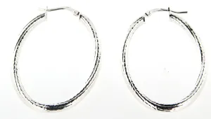 18K Plated 38MM Diamond Cut Hoop Earrings