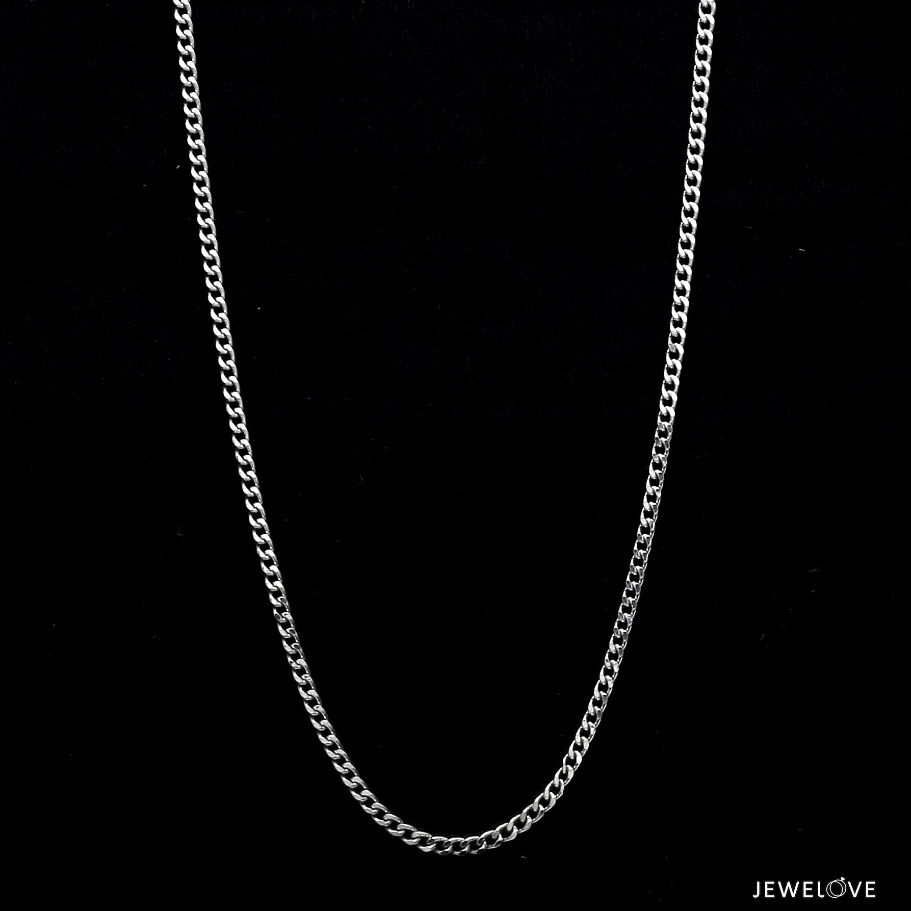 1.8mm Platinum Curb Chain Uni-sex JL PT CH 982
