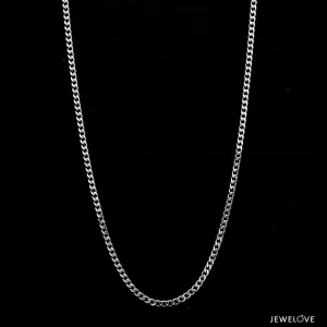1.8mm Platinum Curb Chain Uni-sex JL PT CH 982