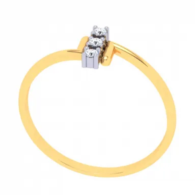 22k Sleek Gold Ring With Unique Design From Goldlites Collection