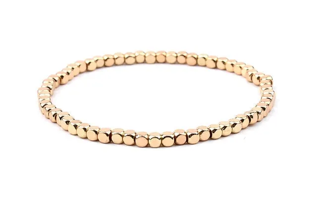 8Seasons Fashion Multicolor Crystal Strand Bracelets For Women Wedding Party Gold Color Acrylic Copper Beads Bangles Jewelry