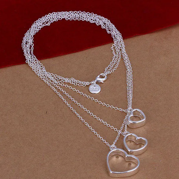 925 Sterling Silver Heart Charms & Necklaces