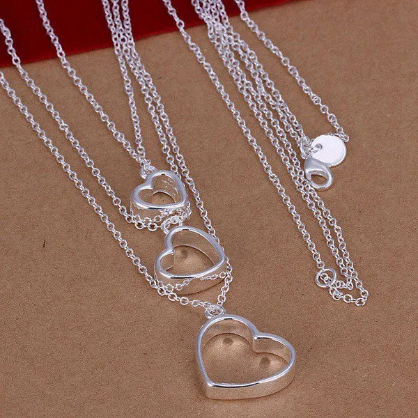 925 Sterling Silver Heart Charms & Necklaces