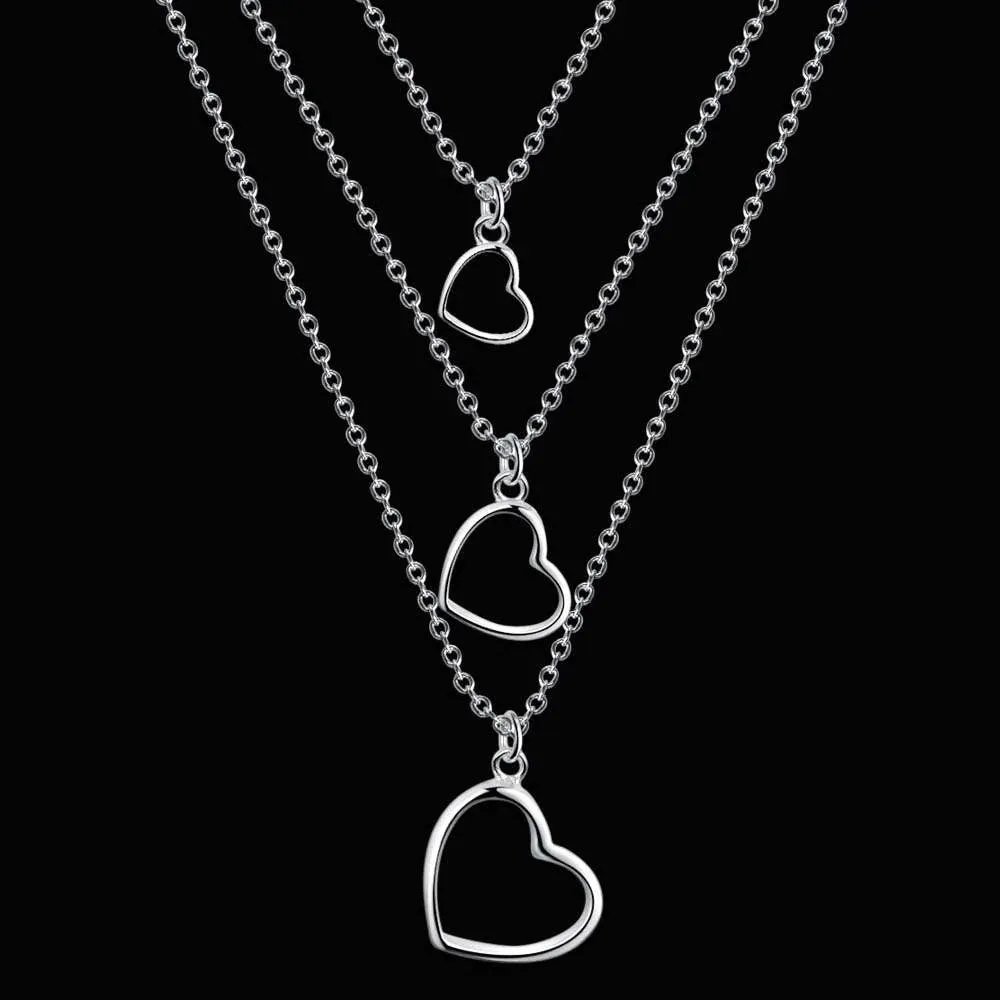 925 Sterling Silver Heart Charms & Necklaces