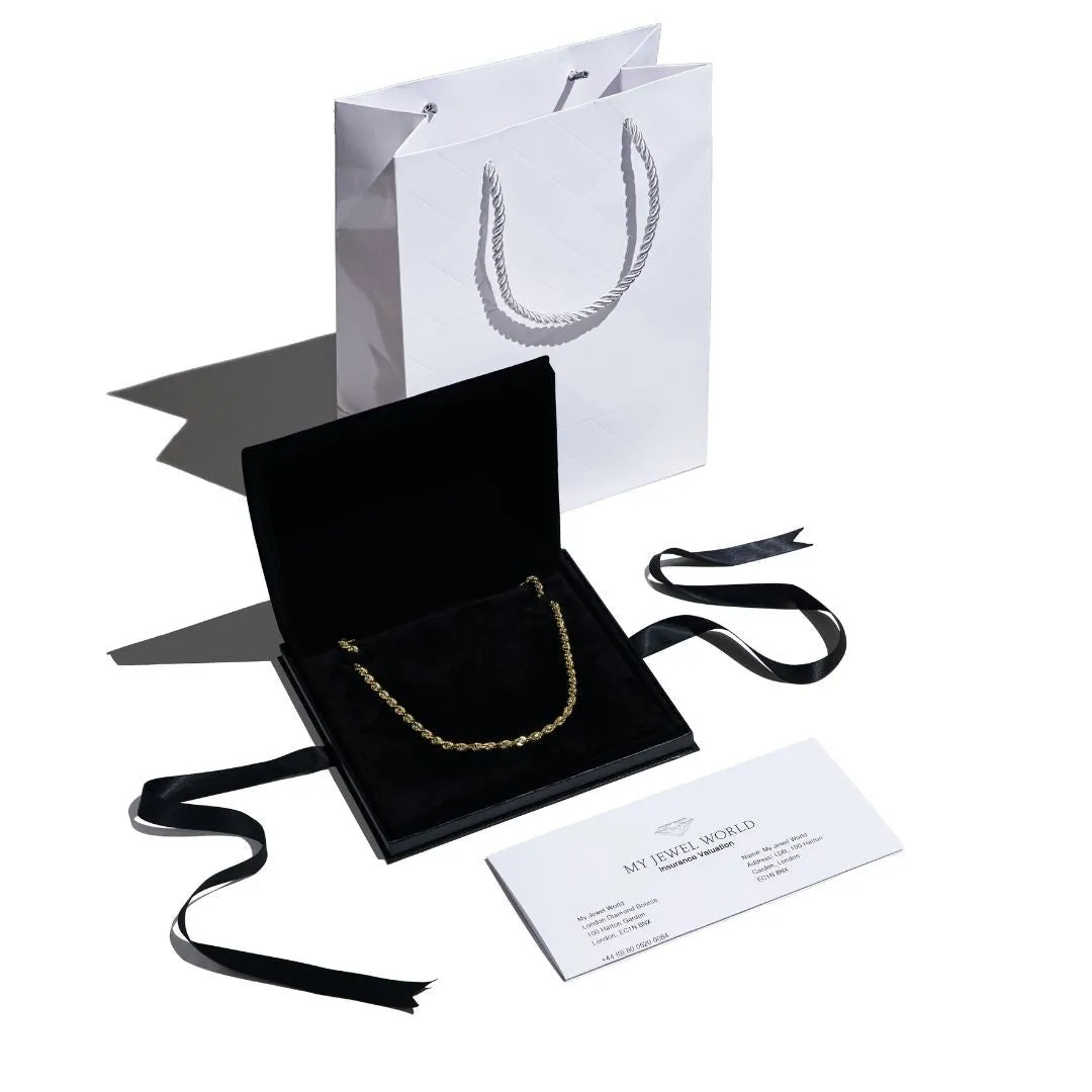 9ct Yellow Gold Solid 5.2mm 34 Inch Rope Necklace 85.0g