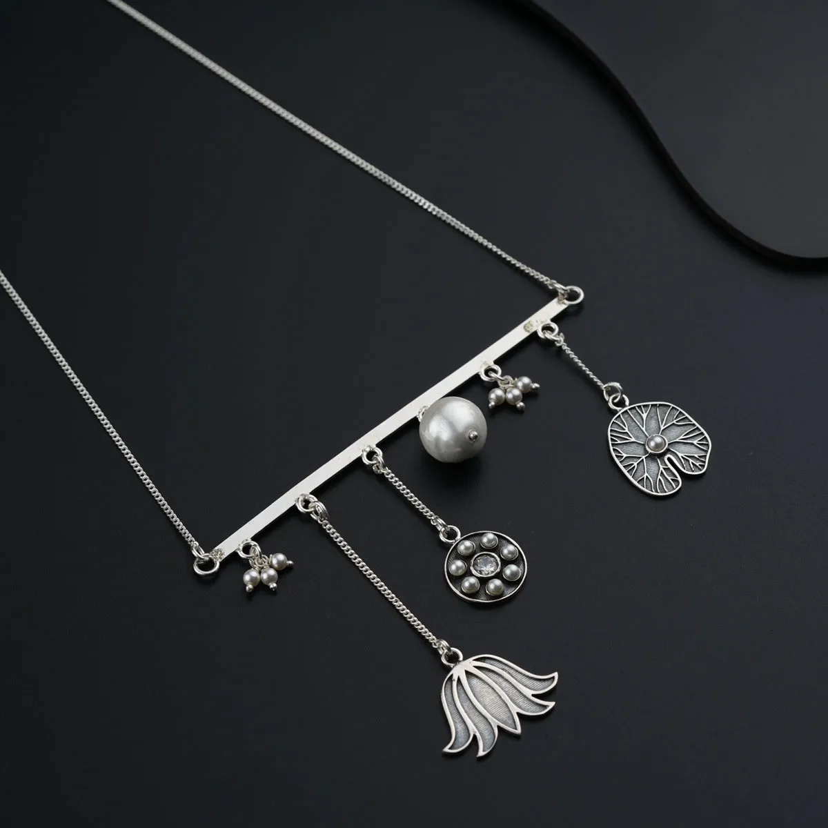 Abstract Silver Necklace