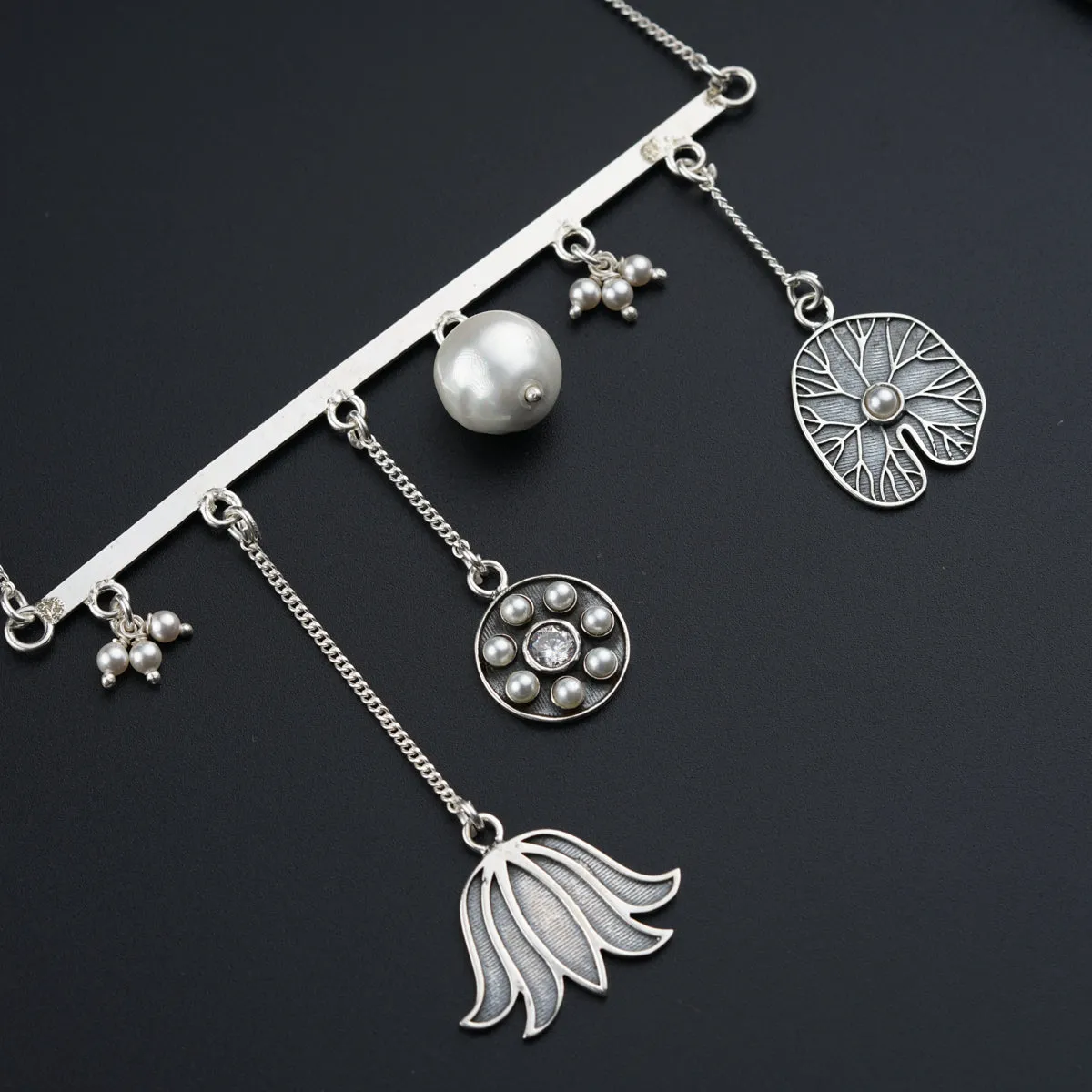 Abstract Silver Necklace