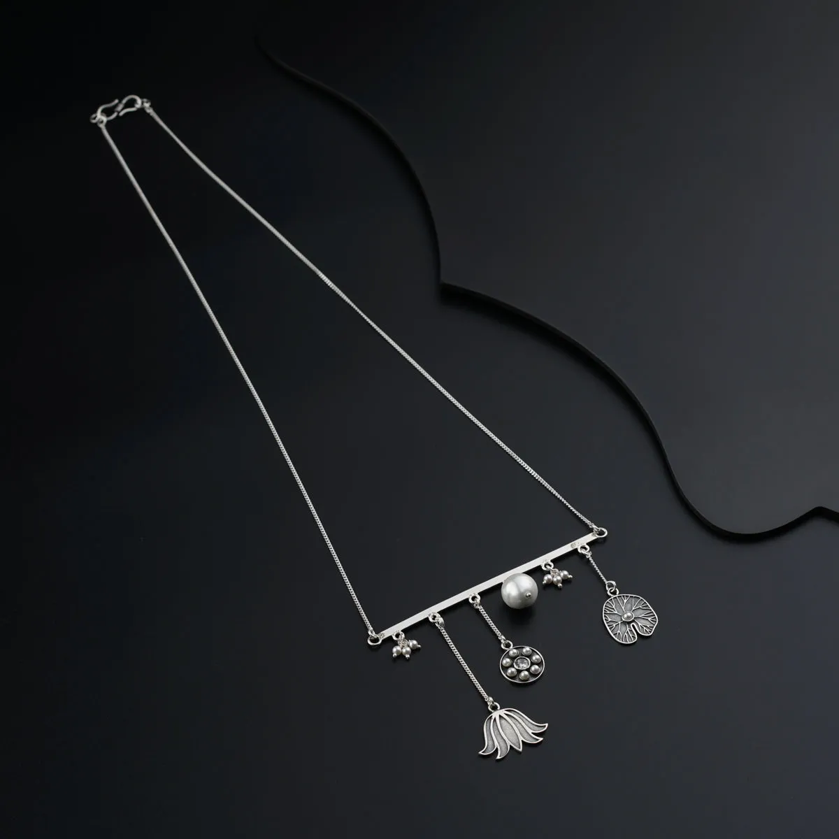 Abstract Silver Necklace