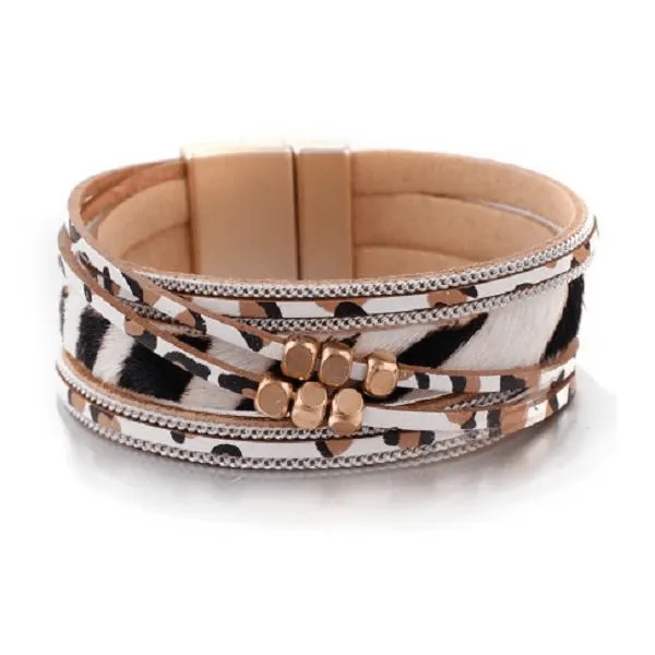 Animal Print Leather Bracelets - Multiple styles