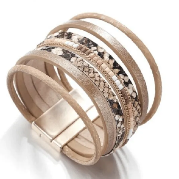 Animal Print Leather Bracelets - Multiple styles