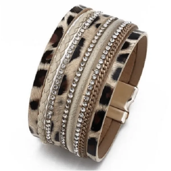 Animal Print Leather Bracelets - Multiple styles