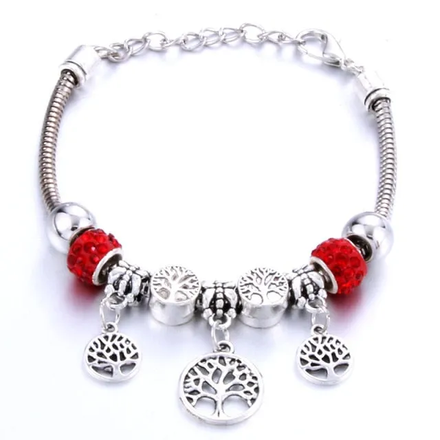 Antique Original Heart-Shaped buena suehe Charm Bracelets For Women Glass Beads Brand Bracelet & Bangle DIY Jewelry Gifts