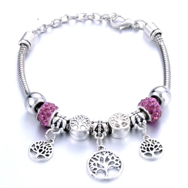 Antique Original Heart-Shaped buena suehe Charm Bracelets For Women Glass Beads Brand Bracelet & Bangle DIY Jewelry Gifts