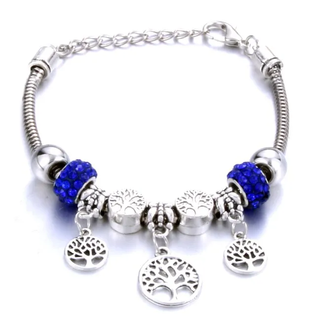 Antique Original Heart-Shaped buena suehe Charm Bracelets For Women Glass Beads Brand Bracelet & Bangle DIY Jewelry Gifts