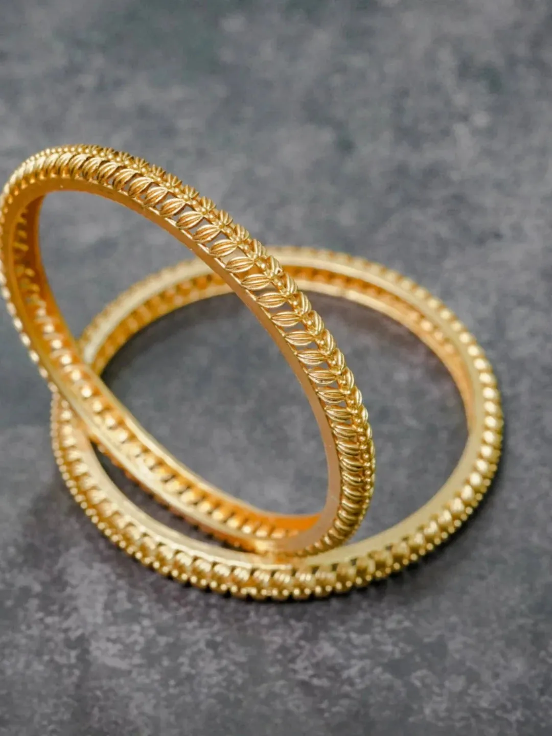 Anvi  Sleek Temple Bangle Pair