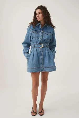Aradia Denim Mini Dress Classic Wash