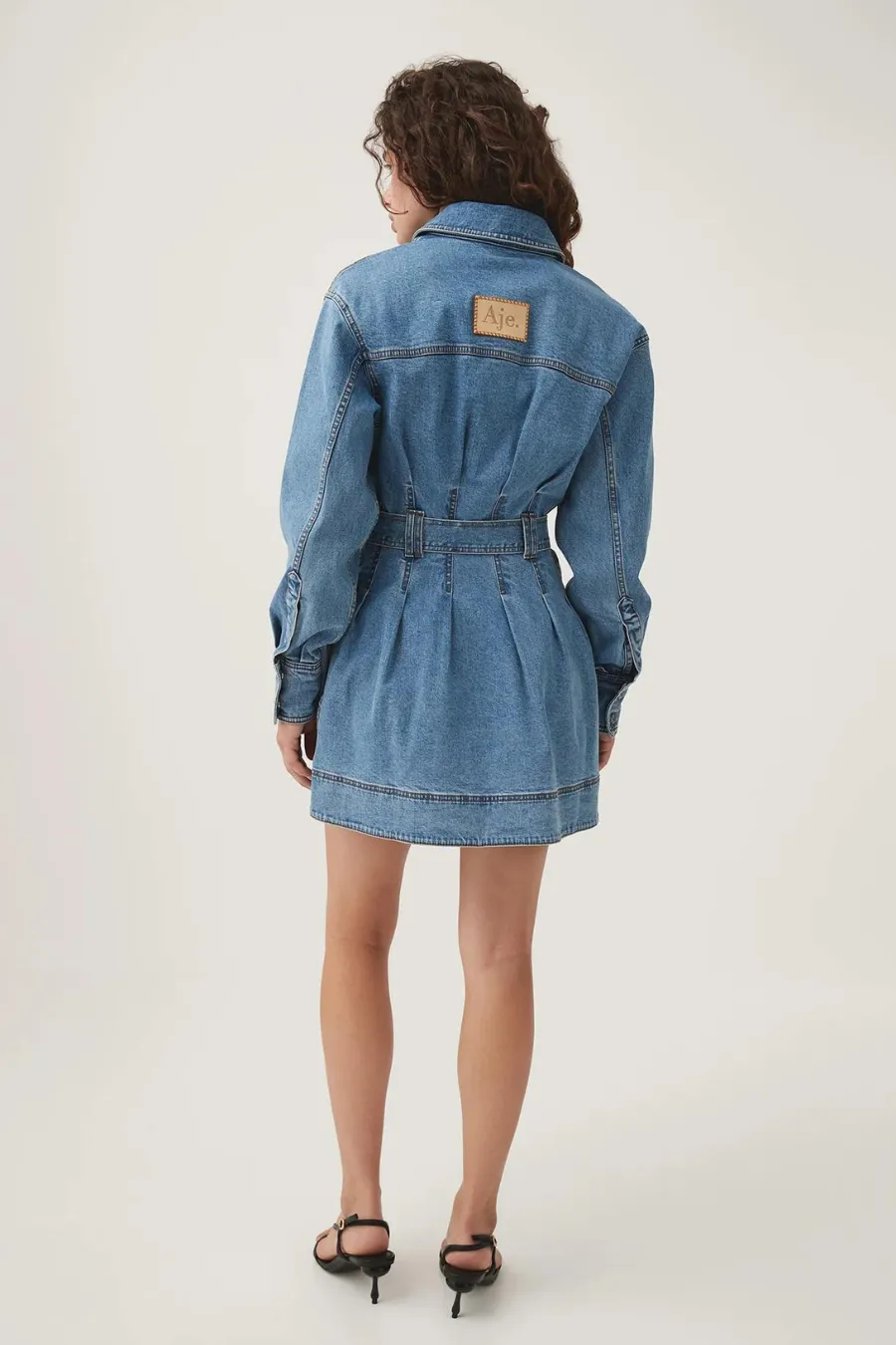Aradia Denim Mini Dress Classic Wash