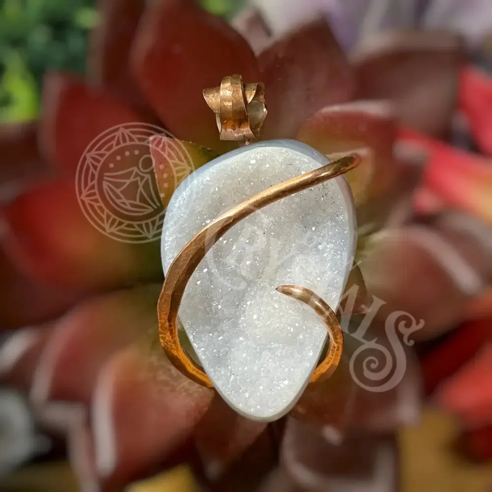 Artisan Druzy with copper - Medium 1.3" - 1.5" - Pendant