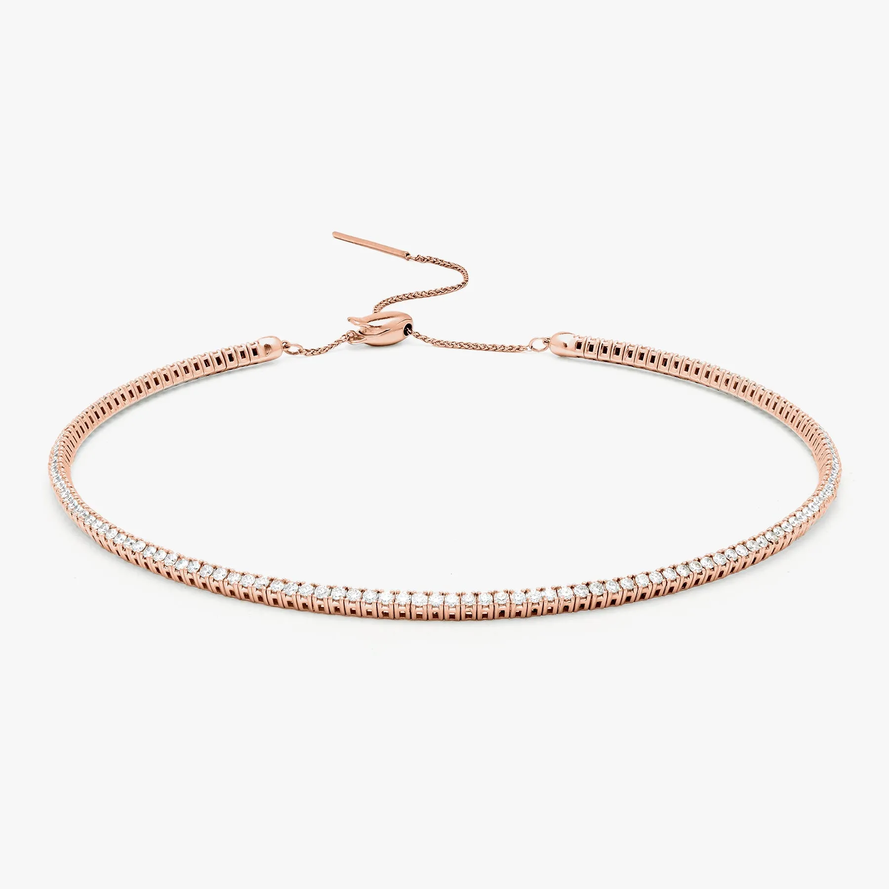 As If Adjustable Diamond Choker Necklace 3.33 ctw