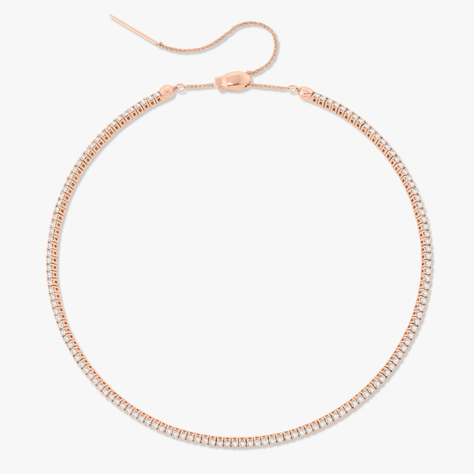 As If Adjustable Diamond Choker Necklace 3.33 ctw
