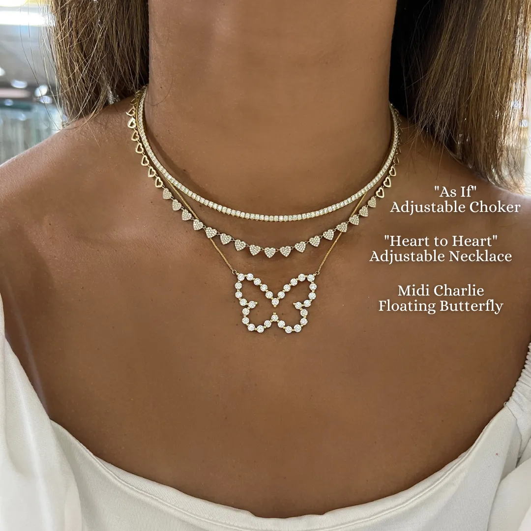 As If Adjustable Diamond Choker Necklace 3.33 ctw