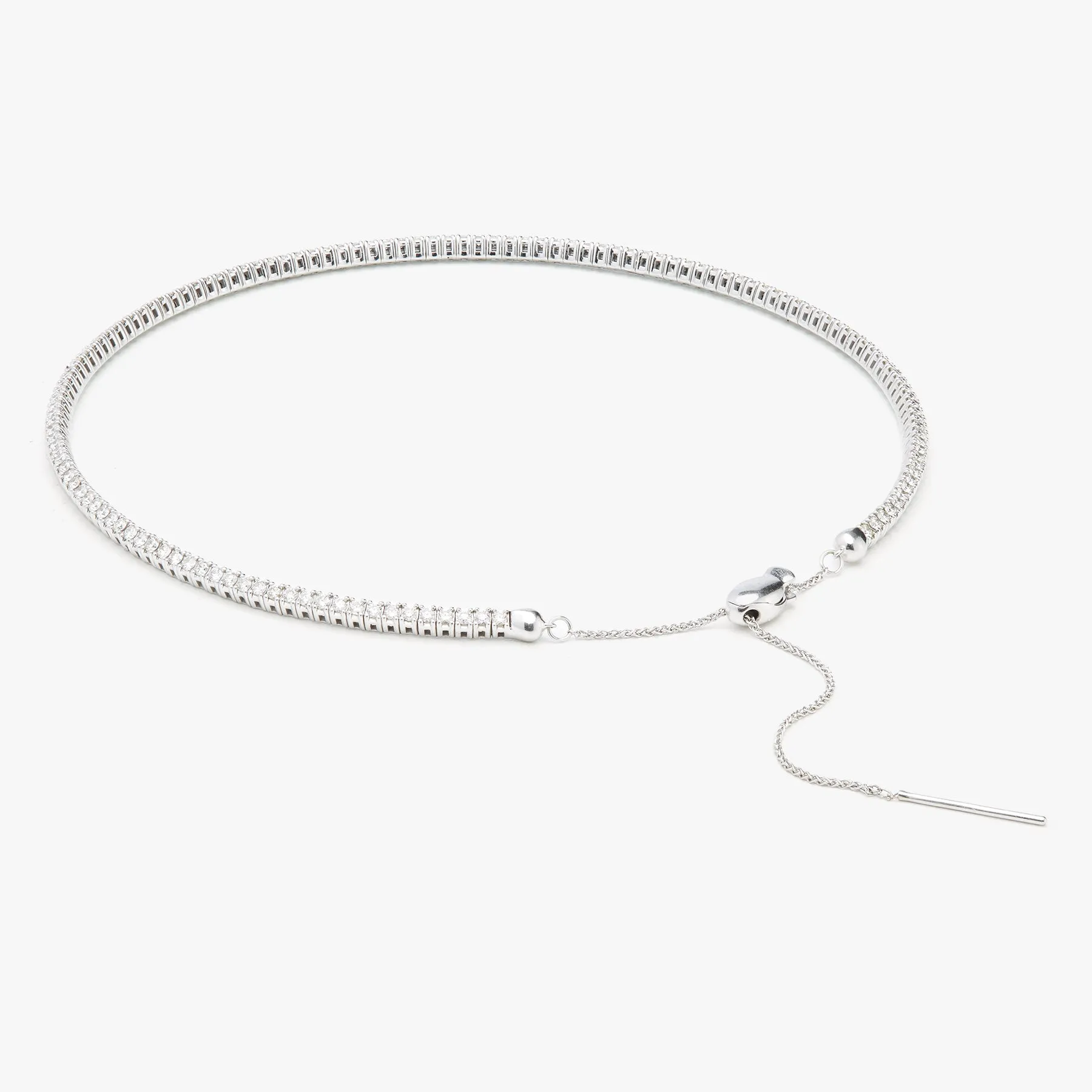 As If Adjustable Diamond Choker Necklace 3.33 ctw
