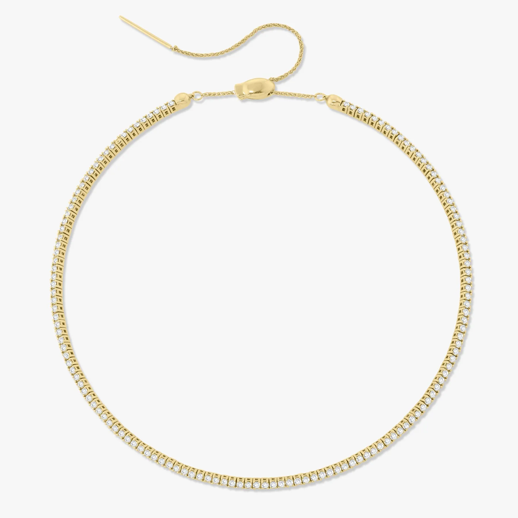 As If Adjustable Diamond Choker Necklace 3.33 ctw