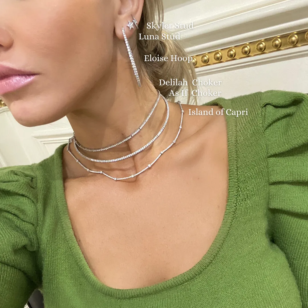 As If Adjustable Diamond Choker Necklace 3.33 ctw