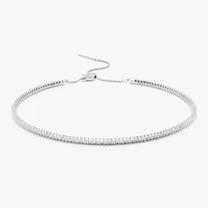 As If Adjustable Diamond Choker Necklace 3.33 ctw