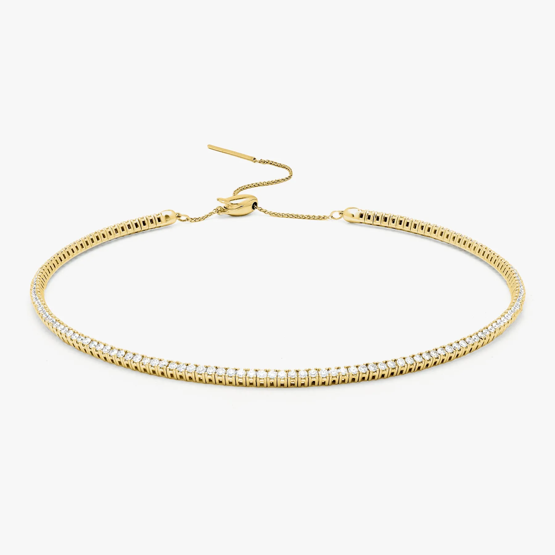 As If Adjustable Diamond Choker Necklace 3.33 ctw
