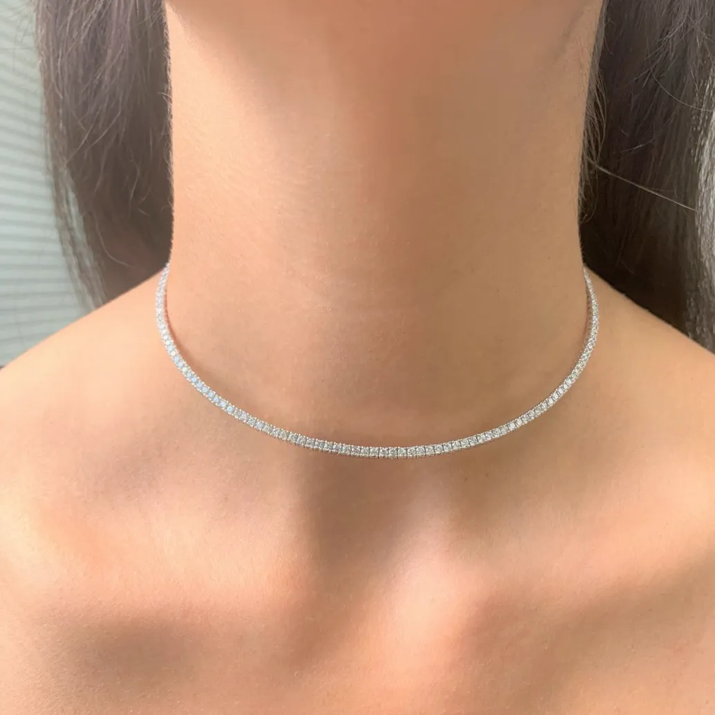 As If Adjustable Diamond Choker Necklace 3.33 ctw