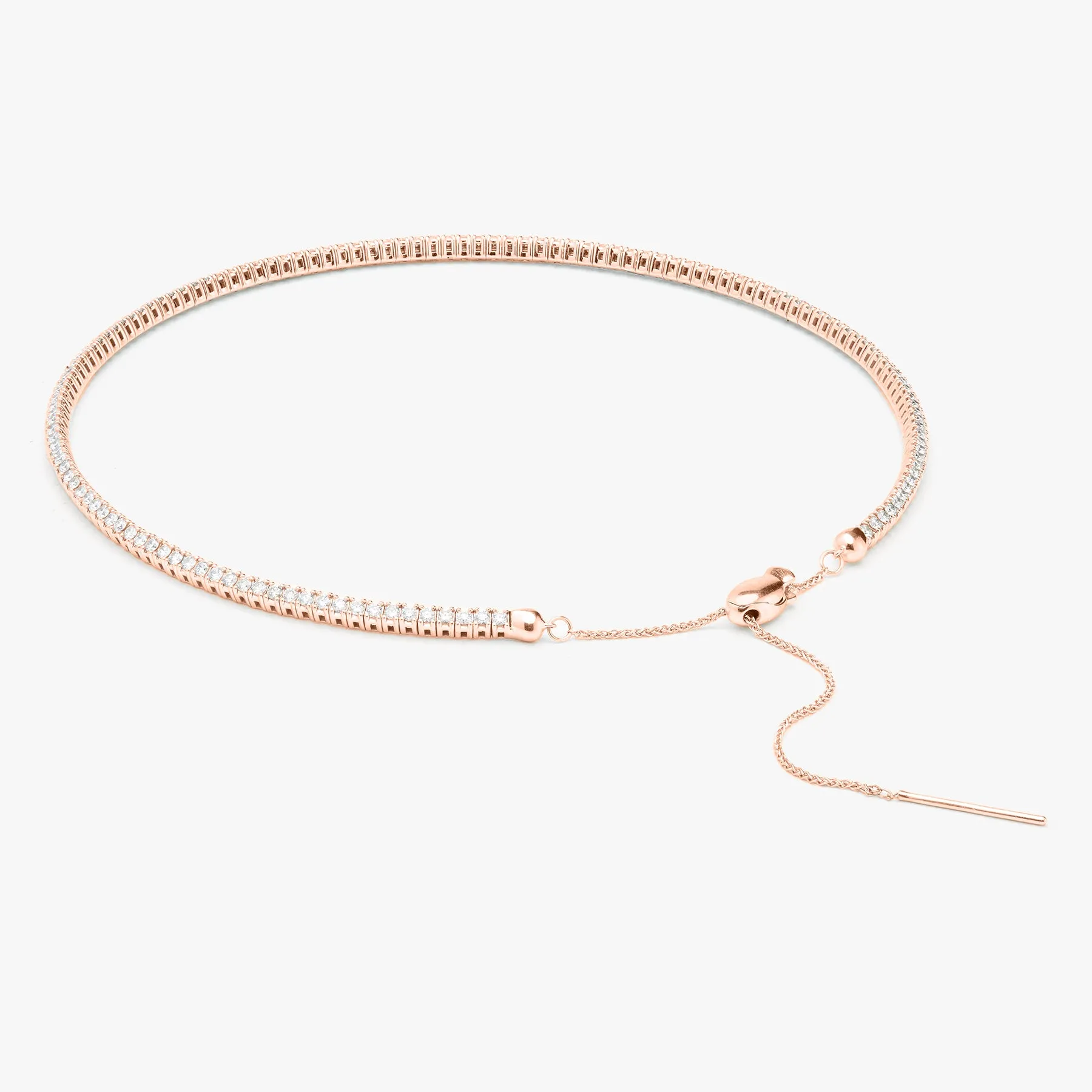 As If Adjustable Diamond Choker Necklace 3.33 ctw