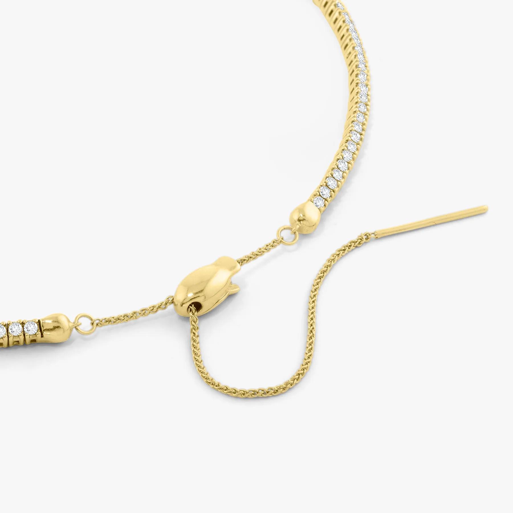 As If Adjustable Diamond Choker Necklace 3.33 ctw
